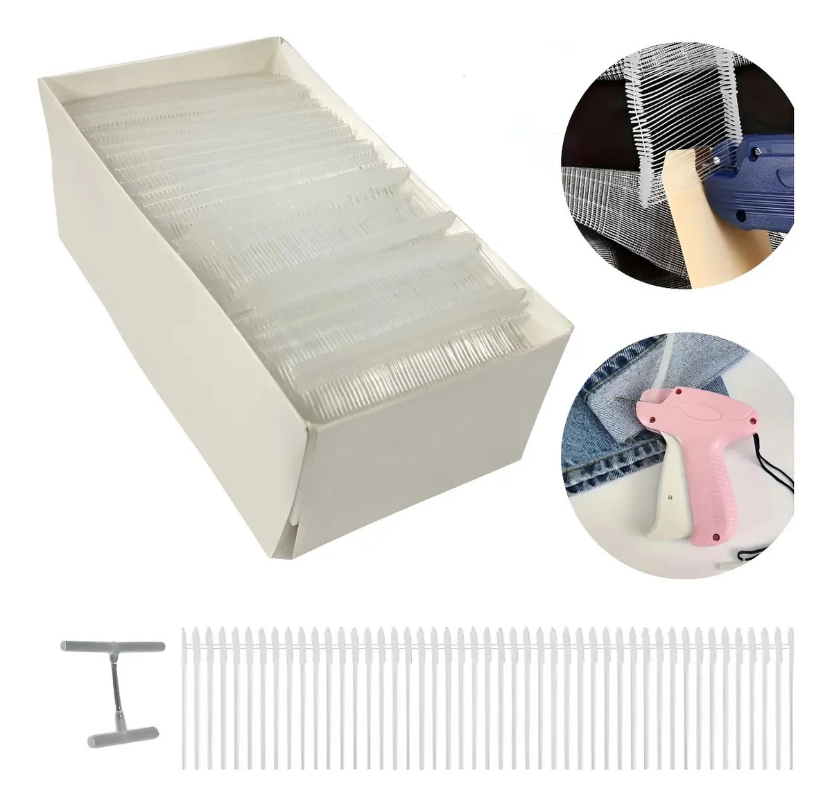 Pino Tag Fine 15mm Tecido Delicado Caixa C/ 10mil Pinos Pins Transparente
