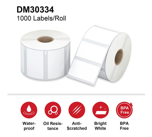 12 Rolls 12000 Labels 2-1/4 X 1-1/4 Direct Thermal Labels Re