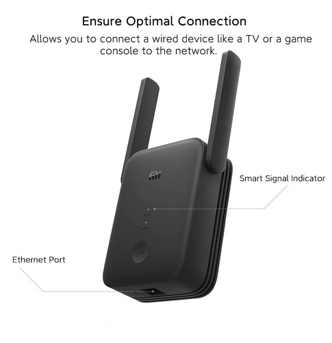 Imagen 4 de 5 de Access point, Range extender Xiaomi Mi RA75 RA75 negro 100V/240V