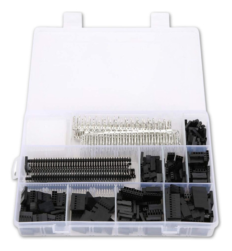 Kit Conectores Dupont 2.54mm 1550 Piezas Con Caja Plastica