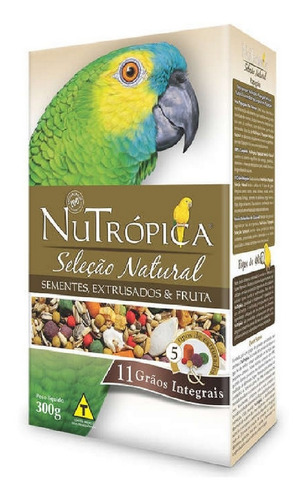 Ração Para Papagaios Seleção Natural 300g Nutrópica