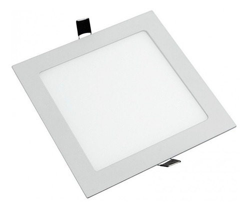 Panel Embutir Led 24w Cuadrado Marco Blanco Ø30cm