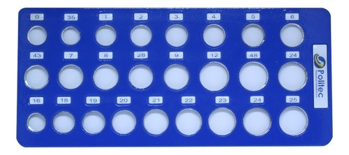 Gabarito Com Rosca Para Reparo 25 Medidas Cor Azul