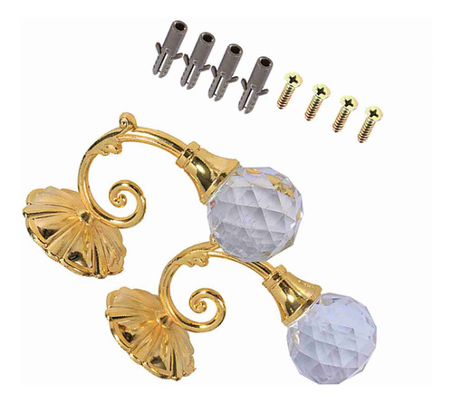 Soporte Para Cortinas De Cristal, 2 Unidades, De Metal, Para