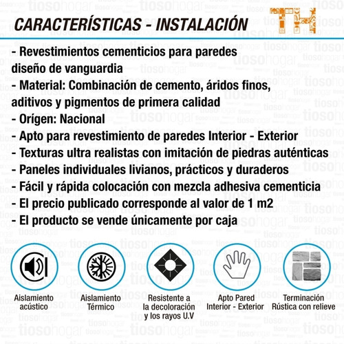 Imagen 5 de 9 de Revestimiento Simil Piedras M2 Frente Pared Rustico Diseño