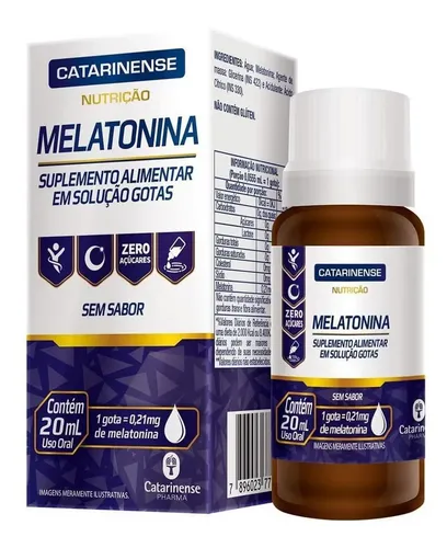 Melatonina Gotas Sem Sabor 20ml Catarinense Pharma Vegan