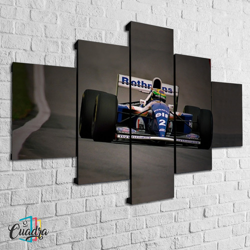 Cuadro Ayrton Senna Decorativo Moderno Poliliptico F1