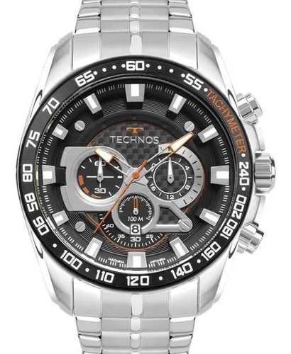 Relógio Technos Masculino Carbon Cronografo Os2abx/1p Grande