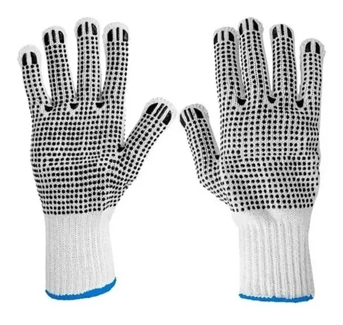 Guante Hilaza Puntos Pvc En Ambas Caras Por 12 Pares