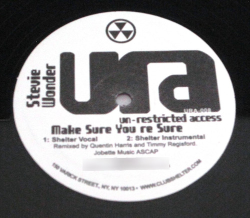 Stevie Wonder - Make Sure You Re Sure Single Import Usa Lp