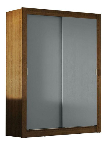 Guarda-roupa Solteiro Denver Madesa 2 Portas De Correr Rc Cor Rustic/Cinza 1094F9