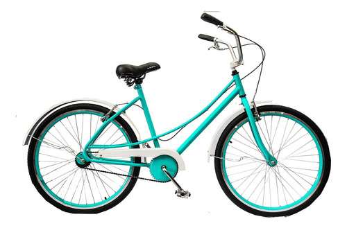 Bicicleta Tipo Ceci - Retrô C/ Cesta Vime Cor Azul-turquesa