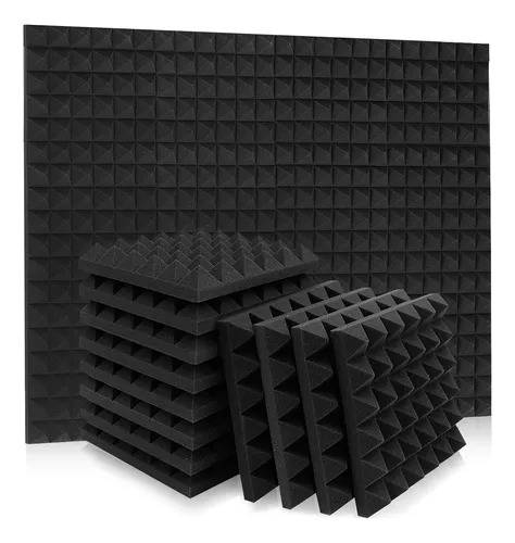 12 Peças De Placa De Esponja Absorvente De Som Em Forma De P