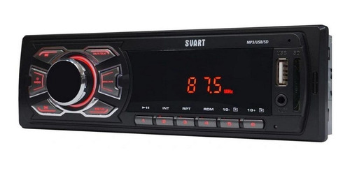 Imagen 2 de 2 de Radio para auto Svart RED T100 con USB y lector de tarjeta SD
