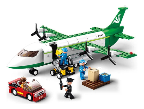 Avión De Transporte De Carga Aircar Compatible Lego Blockwar
