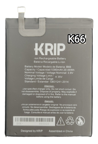 Bateria Kripp K66