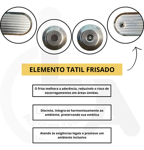 10ml Sinalização Tatil Alerta Inox Sem Adesivo Frisado