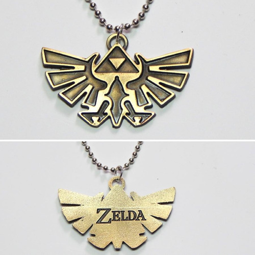 Zelda Dije Collar Trifuerza Triforce Link Dorada Breath Wild