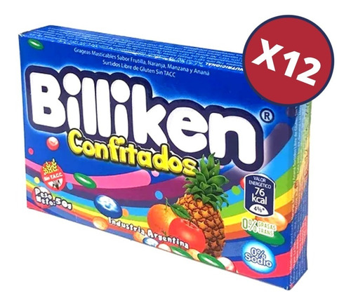 Caramelos Confitados Billiken 50g Pack X 12un