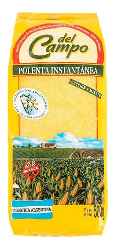 Polenta Instantánea Cocción Rápica Sin Tacc Del Campo 500g