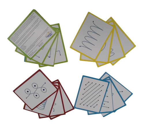 Ingeniacrea: Tarjetas De Trazos Bandeja De Arena Montessori