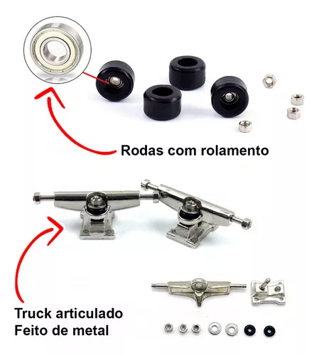 Skate Dedo Profissional Com Rolamento Fingerboard Original, Magalu  Empresas