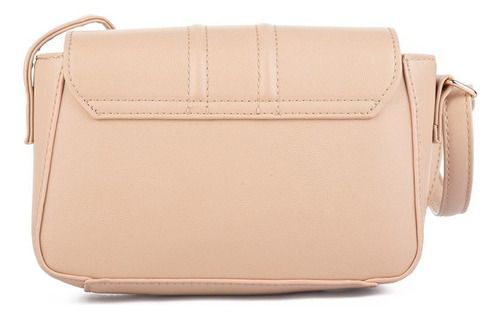 Bolsa Dakota Transversal Dk134 Cor Bege Detalhes em Dourado
