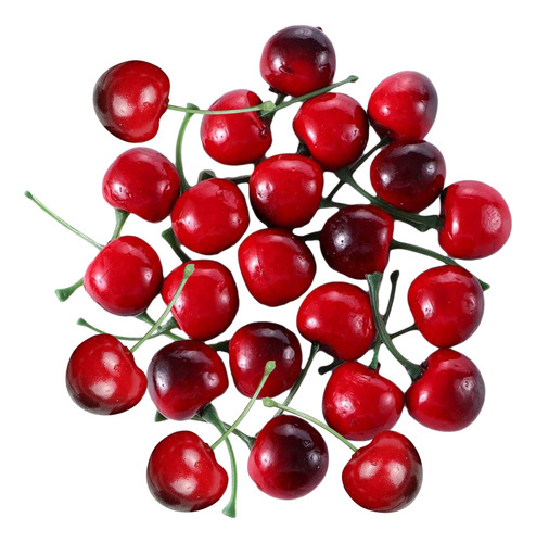 40 Piezas De Cerezas Artificiales Simulan Fruta Falsa Realis