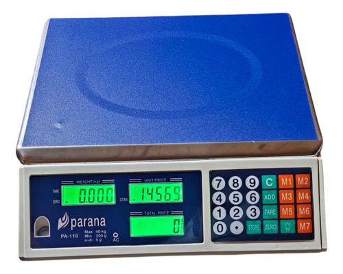 Balanza 40kg Comerciales Dijital Pantalla 220v Recargable Negro O Blanco Según Disponibilidad De Stock