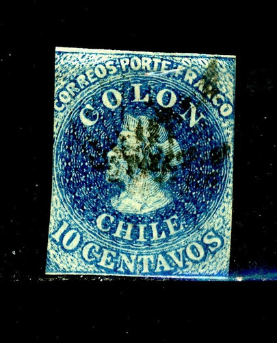 Sellos Postales De Chile. Primera Emisión N° 11 Años 1861-62