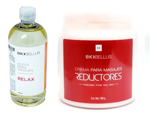 Aceite Relax 500ml + Crema Reductores 1k - Biobellus