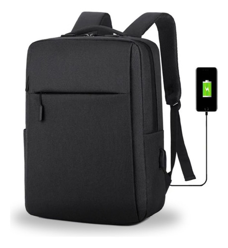 Mochila Executiva Notebook Saída Usb Bolsos Reforçada Zíper