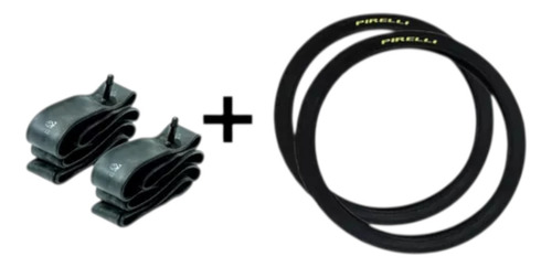 Par Pneu Pirelli Tornado Beta 26x2.125 Flame Balão 2 Câmaras