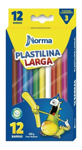 Plastilina Norma Larga X 12 Uds