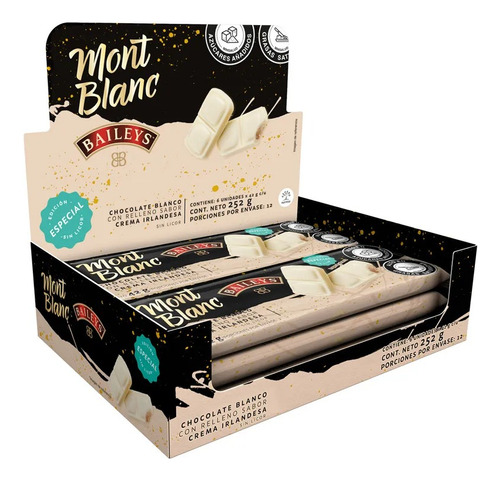 Chocolate Blanco Mont Blanc Crema Irlandesa 6 Unidades