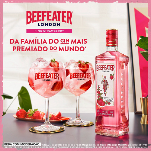 Imagem 3 de 7 de Gin London Dry Pink Morango 750ml Beefeater