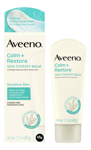 Aveeno Calm + Restore Balm Bálsamo Facial Piel Sensible 48g Momento De Aplicación Día/noche