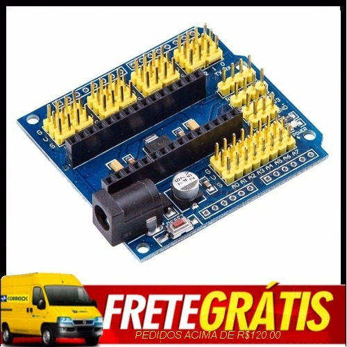 Placa De Expansão Shield Adaptador Base Arduino Nano V3.0