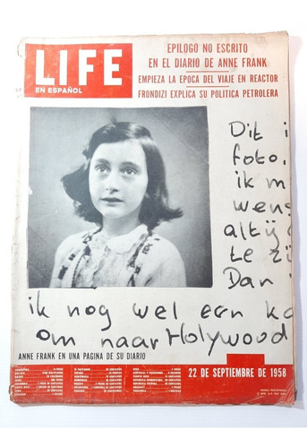 Antigua Revista Ana Frank 2da Guerra Life 1958 Ro 1484