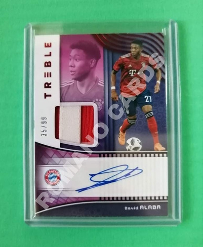 Tarjeta Panini David Alaba Autografo Y Parche Bayern Munich