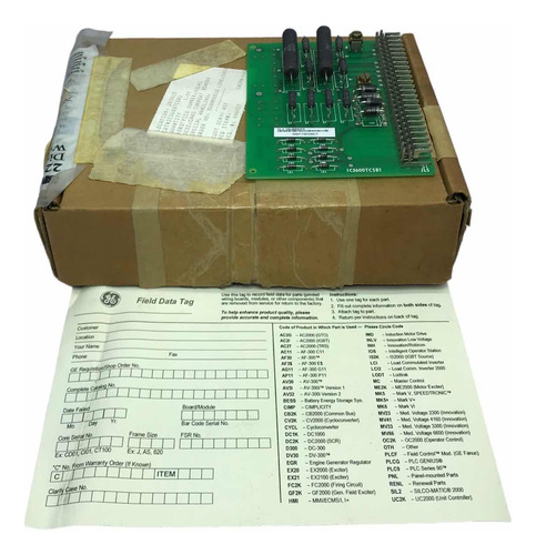 General Electric Ic3600tcsb1 Tarjeta Sensor De Corriente (Usado)