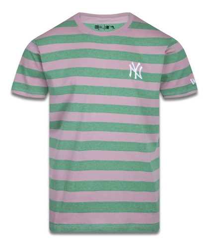 Camiseta New Era Ny New York Stripes Neyyan Rosa Lançamento