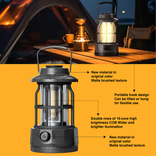 Linterna De Camping Led Para Acampar, Regulable, Linterna De