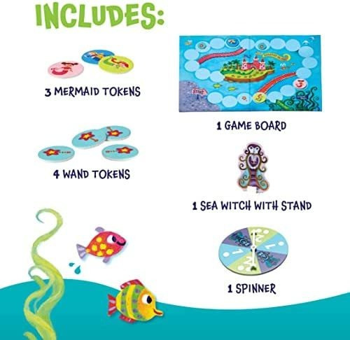 Jogo De Tabuleiro Peaceable Kingdom Mermaid Island