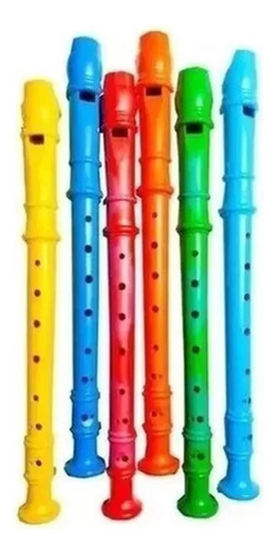 Kit 10 Flauta Doce Infantil Sortida Brinquedo Festa Prenda
