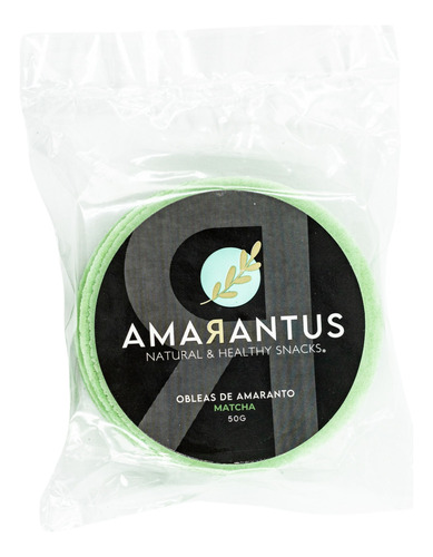 Amarantus® Oblea De Amaranto Sabor Matcha | 20 Piezas 