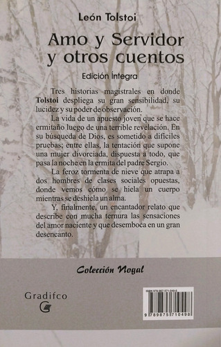 Amo Y Servidor Y Otros Cuentos - León Tolstoi