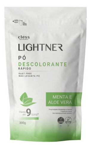  Pó Descolorante Lightner Cless 300g Dust Free Menta Aloe