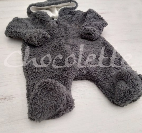 Enterito Teddy Oso Capucha Chocolette Bebes