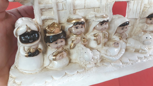 Pesebre Completo Porfis Artesanal Pintado A Mano